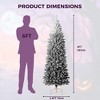 Slim Artificial Christmas Tree with Sturdy X-shaped metal stand, Skinny  Tree ，Holiday Decoration for Home, Office，Multiple heights - 2 of 4