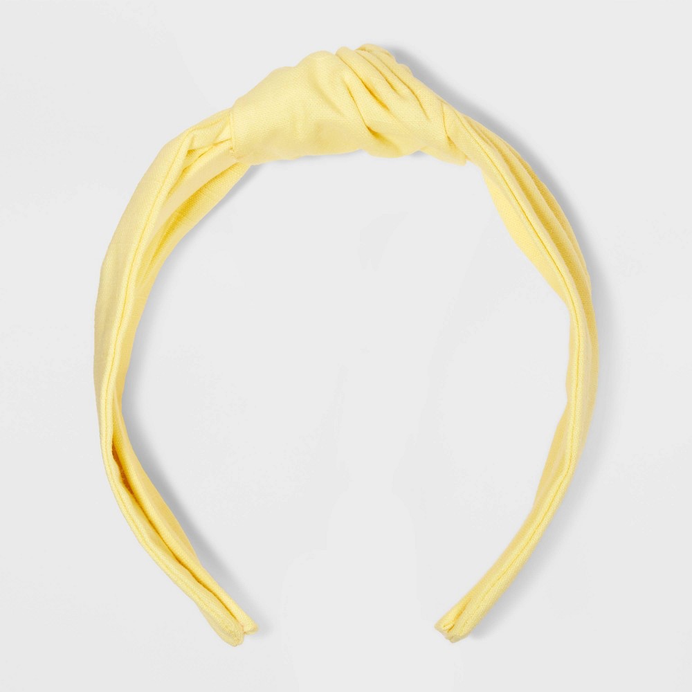 Photos - Hair Styling Product Top Knot Headband - Universal Thread™ Yellow