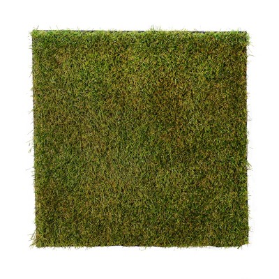 Vickerman 19.75" Artificial Square Green Grass Matt, Pack of 3