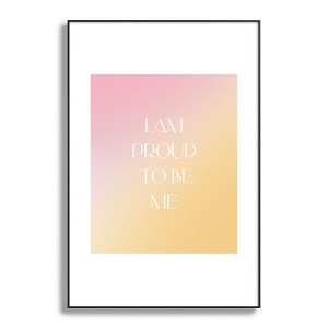 Bohomadic.Studio I Am Proud To Be ME Body Positivity Metal Framed Art Print - Deny Designs - 1 of 4