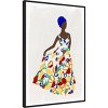 23" x 33" Floral Fashion I by Isabelle Z Framed Canvas Wall Art Print - Amanti Art: Modern Botanical Lithograph, Black Polystyrene Frame - 2 of 4