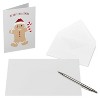 10ct Blank Christmas Cards Boxed with Envelopes Gingerbread Man and Penguin - 2 of 4