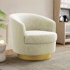 Likepay Velvet Swivel Accent Chair Barrel Chair, 360° Swivel Chair, Makeup Vanity Stool Modern Accent Chair for Living room Bedroom - 2 of 4