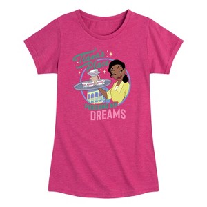 Girls' - Disney Princess - Tianas Place Fitted Short Sleeve Graphic T-Shirt - 1 of 4