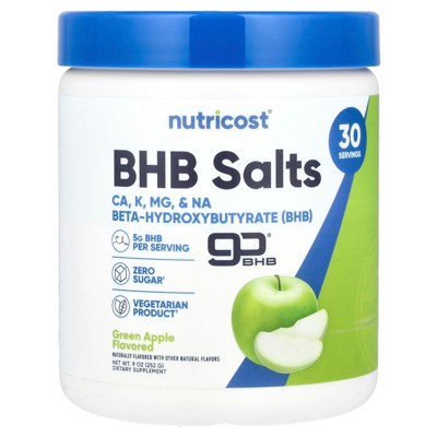Nutricost BHB Salts, goBHB®, Green Apple, 9 oz (252 g)