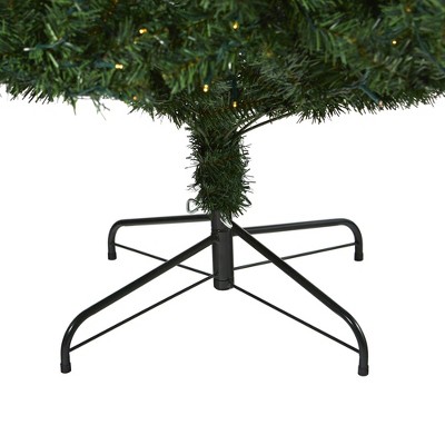 7.5-Foot Green Pine Artificial Christmas Tree with LED Lights