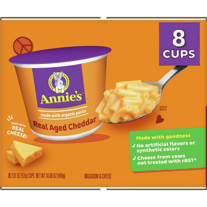 Annie's Real Aged Cheddar Macaroni & Cheese Microwavable Cups, 5 of 12