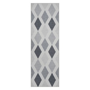 Coolmee Washable Area Rugs for Living Room, Vintage Retro Checkered Rugs Non Slip Ultra-Thin Low Pile Foldable Floor Carpet for Bedroom - 1 of 4
