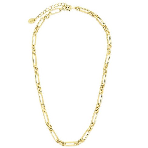 16 Layered Curb Chain Necklace - A New Day™ Gold