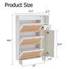 PDTEND Modern Minimalist Rattan Storage Shoe Cabinet - 4 of 4