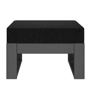 WestinTrends Montara Outdoor HDPE Patio Ottoman with Waterproof Olefin Cushions - 1 of 4