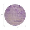 Purple And Beige Abstract Washable Indoor Outdoor Area Rug - 3 of 4
