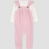 Carter's Just One You® Baby Girls' 2pc Cherry Ruffle Jumper Set - Pink - 2 of 4