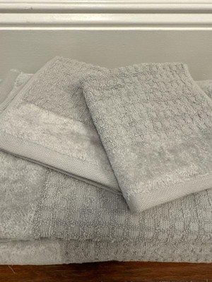 6pc Spa Waffle Jacquard Cotton Bath Towel Set : Target