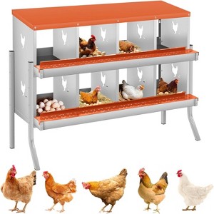 Coucheta Chicken Nesting Boxes - Available in Multiple Styles (Bracket Leg/Two-Tier/Wall Mount) & Compartments (6/8/10) for Easy Egg Collection. - 1 of 4