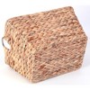 Large Multipurpose Handwoven Water Hyacinth Wicker Basket, Ideal for Organizing and Storing Towels Outdoors - 4 of 4