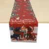 Unique Bargains Christmas Table Runner Three Puppies Polyester Red Green 71x14 Inch 1 Pc - 4 of 4