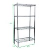 Mind Reader Adjustable Storage Rack, 4-Tier Industrial Shelving Unit for Basement, Garage, Restaurant, Warehouse, Retail, and Office Supplies, Supports 200 lbs. Per Shelf, Steel, Silver - 3 of 4