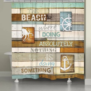 Laural Home Beach Mantra Shower Curtain - 1 of 1