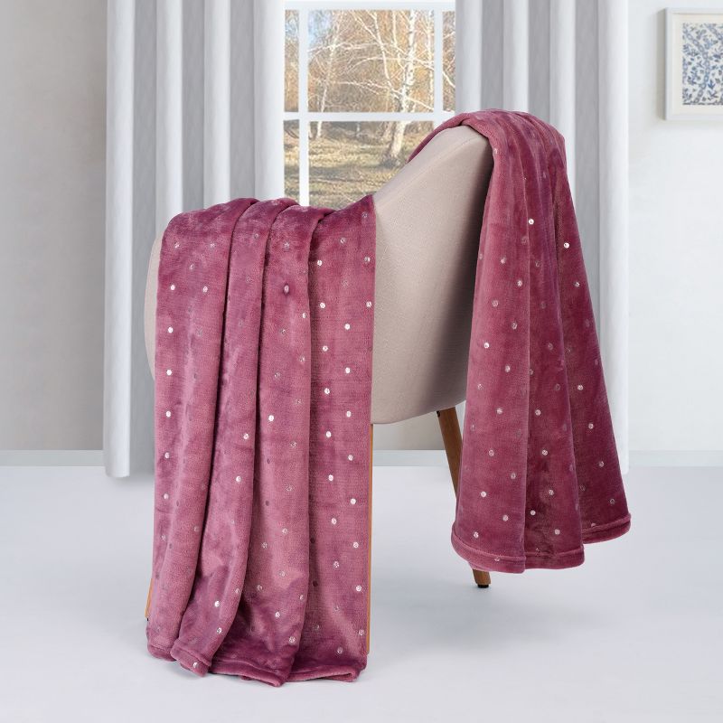 Fleece Plush Throw Blanket Medium Weight Fluffy Soft Decorative Bedding by Blue Nile Mills, 2 of 7
