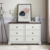 TIRAMISUBEST Modern Farmhouse 6-Drawer Chest of Drawers for Bedroom, Wooden Bedroom Drawer Dresser - 3 of 4