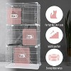 FDW Cat Cage 3 Tier 67 Inch Cat Enclosure Cat Crate Cat Kennel with Hammock Platforms & Ladders Ideal for Multiple Cats and Easy to Clean - 4 of 4