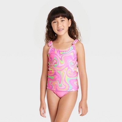 Girls Star Spangled Tankini Two Piece Swimsuit - Mia Belle Girls