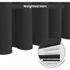 No Hook Waffle Weave Shower Curtain with Snap in Fabric Liner Set Bathroom Black 230 GSM,72x 72 Inch - 4 of 4