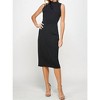 Women's Mock Neck Midi Dress - 2 Hearts Apparel - 2 of 3