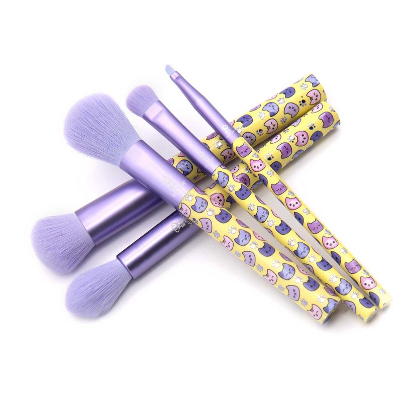 MODA Brush Pretty Paws 5pc Kitty Makeup Brush Kit, Includes Domed Shader, Angle Liner, and Accentuate Makeup Brushes, 6 of 10
