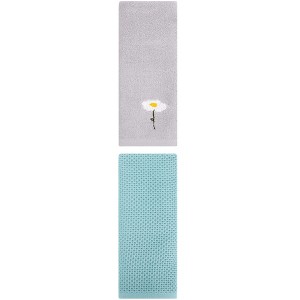 REGALWOVEN Pure Cotton Soft Absorbent Bathroom Hand Towels 13" x 30" 2 Pcs - 1 of 4