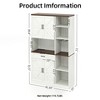 GDFStudio Archibald Modern 71" Wood Multifunctional Tall Cabinet with Wine Rack and Drawer - 3 of 4