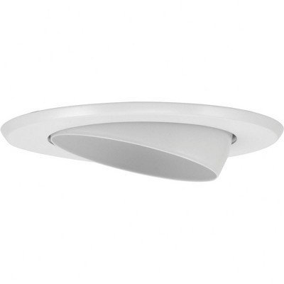 Progress Lighting, Eyeball, 1-Light, Recessed Light, White, No Shade, Material: Steel, Finish Color: White, Width: 6.5", Height: 2.63"