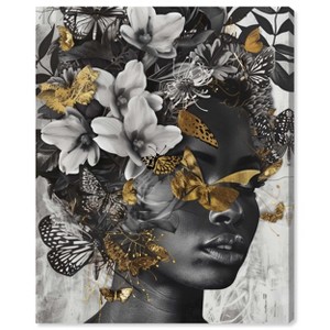 Art Remedy Hidden Golden Butterflies Gold Fashion Wall Art Unframed - 1 of 4