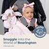 Bearington Baby Wiggles Cuddle Me Sleeper, Pink Puppy Dog Large Size Security Blanket, 28.5" x 28.5" - 2 of 4