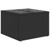 vidaXL Patio Sofa Set Black, Blue - With Table - 4 of 4