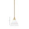 Toltec Lighting Any 1 - Light Pendant in  New Aged Brass with 7" White Muslin Shade - 2 of 2