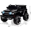 2-Seater 12V Kids Electric Ride-On Car, 4WD Off-Road RC Toy, 25W Dual Motor, 3-Speed, Spring Suspension & Spare Tire - 3 of 4