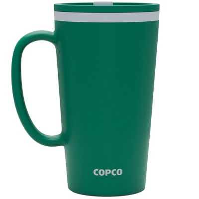 Copco Cone Double Wall Insulated Coffee Mug with Handle, Durable & BPA-Free Reusable Plastic, 16 oz.