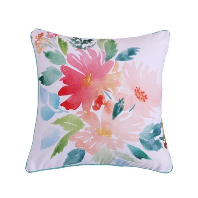 Casita White Floral Decorative Pillow - Levtex Home