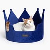 NANDOG Crown Bed Micro-Plush Bling Collection Dog & Cat Bed - Royal Blue - 4 of 4