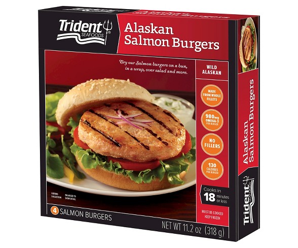 Trident Alaskan Salmon Burgers - 4ct/11.2oz