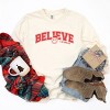 S.W.Smiley Varsity Believe - Womens Garment Dyed Long Sleeve - 2 of 3
