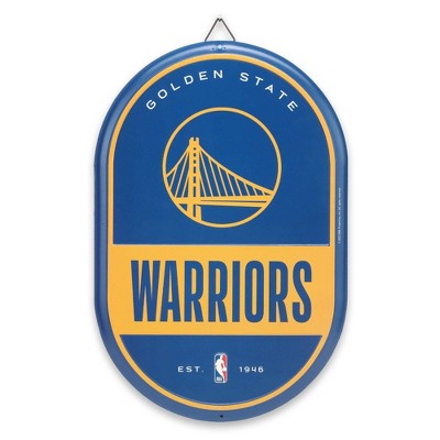 NBA Golden State Warriors Embossed Metal Pill Wall Sign