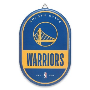 NBA Golden State Warriors Embossed Metal Pill Wall Sign - 1 of 4