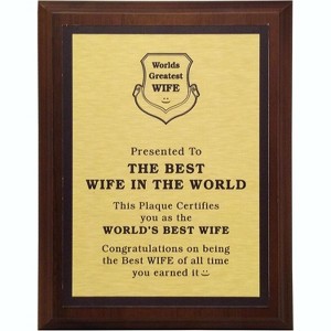 LEMONSODA World's Greatest Plaque (Best Wife in The World) - Gold - 1 of 1