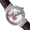 Bertha Emily Mother-Of-Pearl Leather-Band Watch - Silver/Purple - 3 of 3
