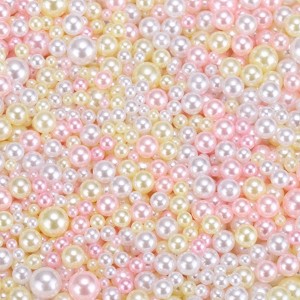 Unique Bargains Crafting Decorative Fillers No Hole Vase Faux Pearl 0.12-0.31inch 800 Pcs - 1 of 4