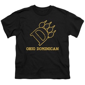 Ohio Dominican University Distressed Primary Logo Kids T-Shirt For Youth Black - 1 of 4