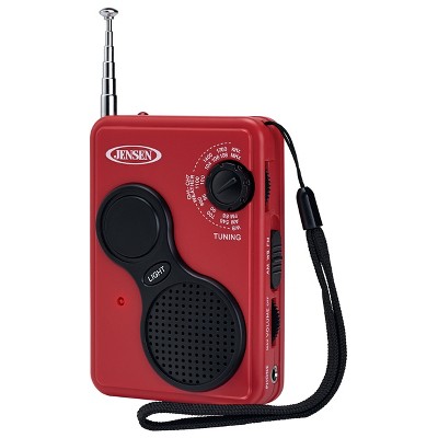 JENSEN JEP-100 Portable AM/FM Weather Band Radio with Flashlight